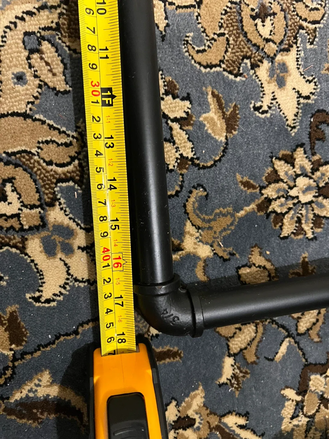 Black Metal Pipe Shelf Bracket image indicator(2)