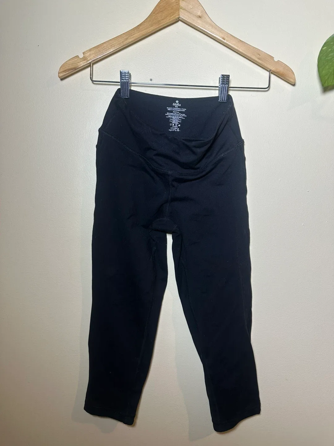 Titika Black Capri Yoga Pants - Size Small thumbnail