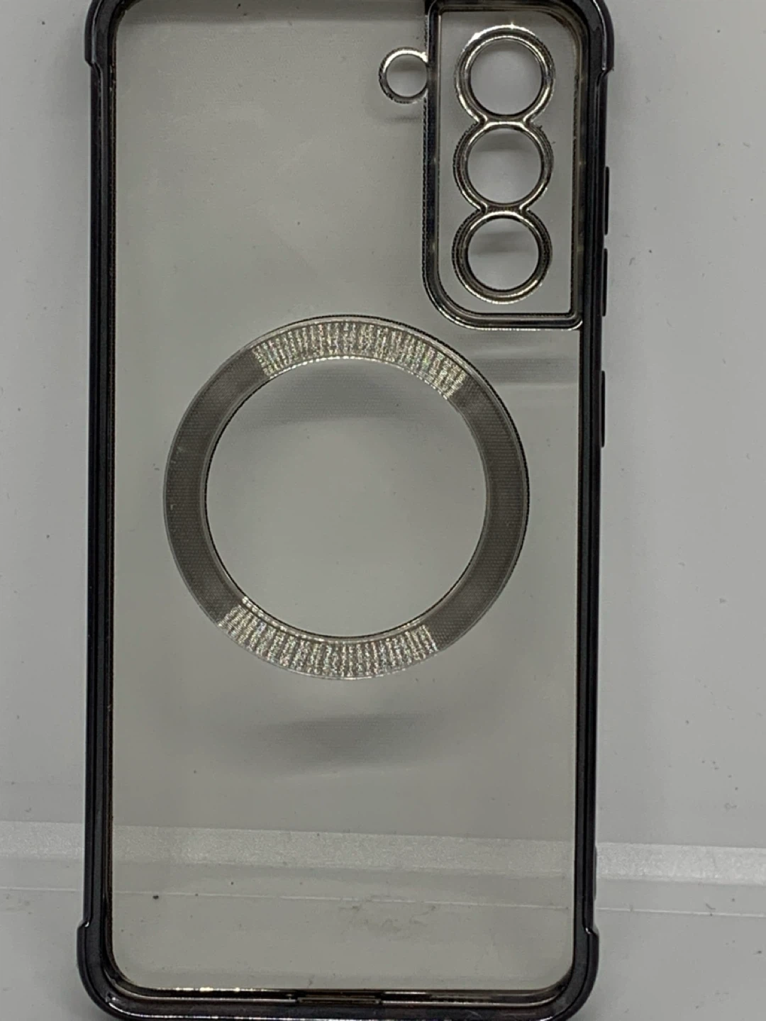 Samsung S21 Phone Case - Clear with Black Trim - photo 2
