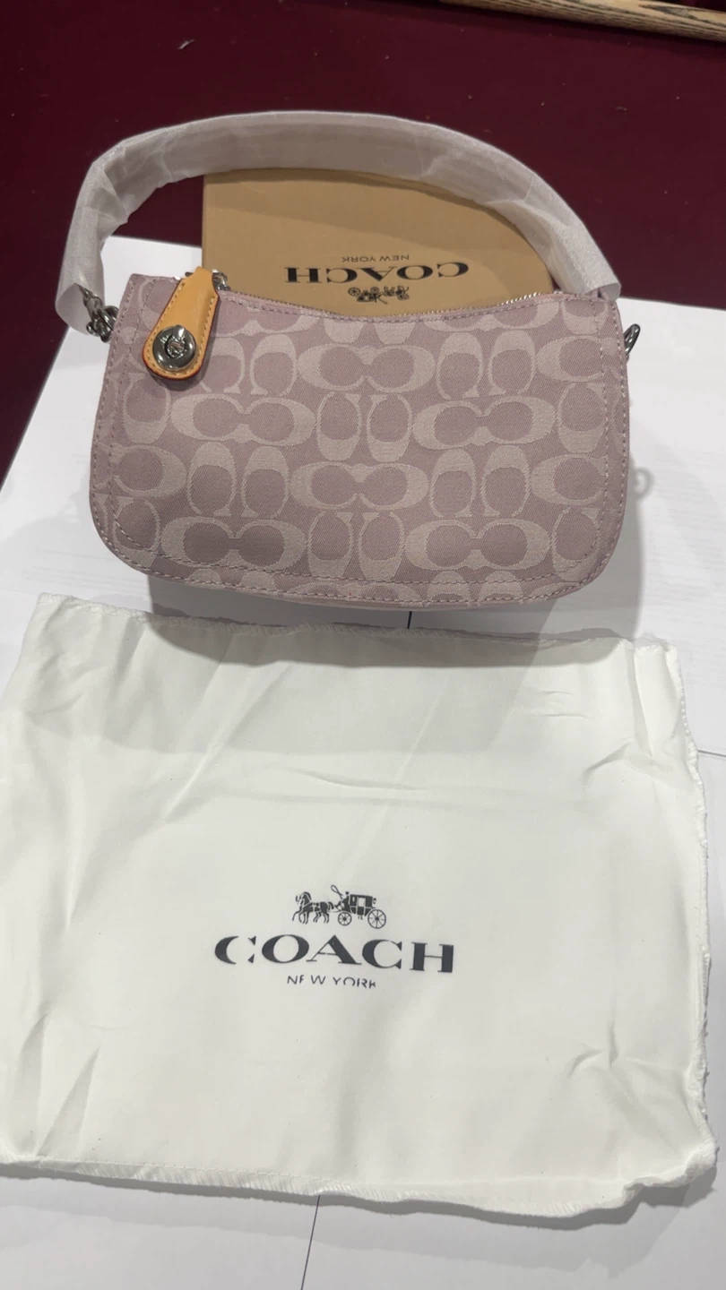 Coach Signature Jacquard Demi Bag - Lilac