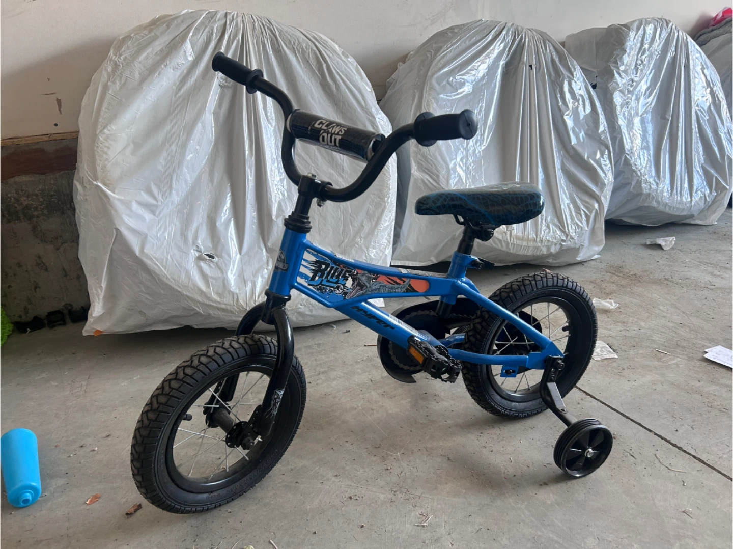 Blue Kids Bike with Training Wheels