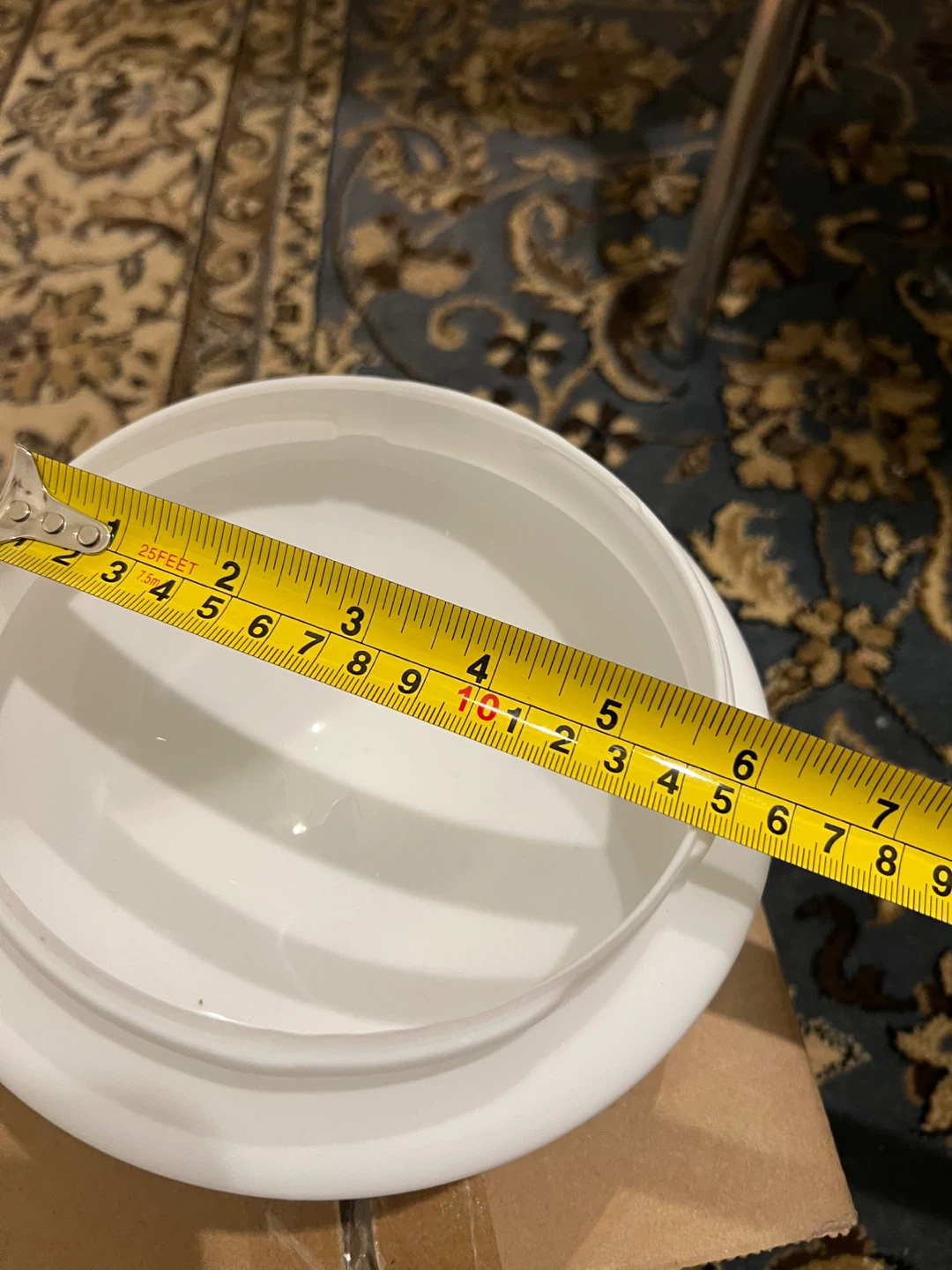 White Glass Ceiling Light Cover - New in Box! - photo 3