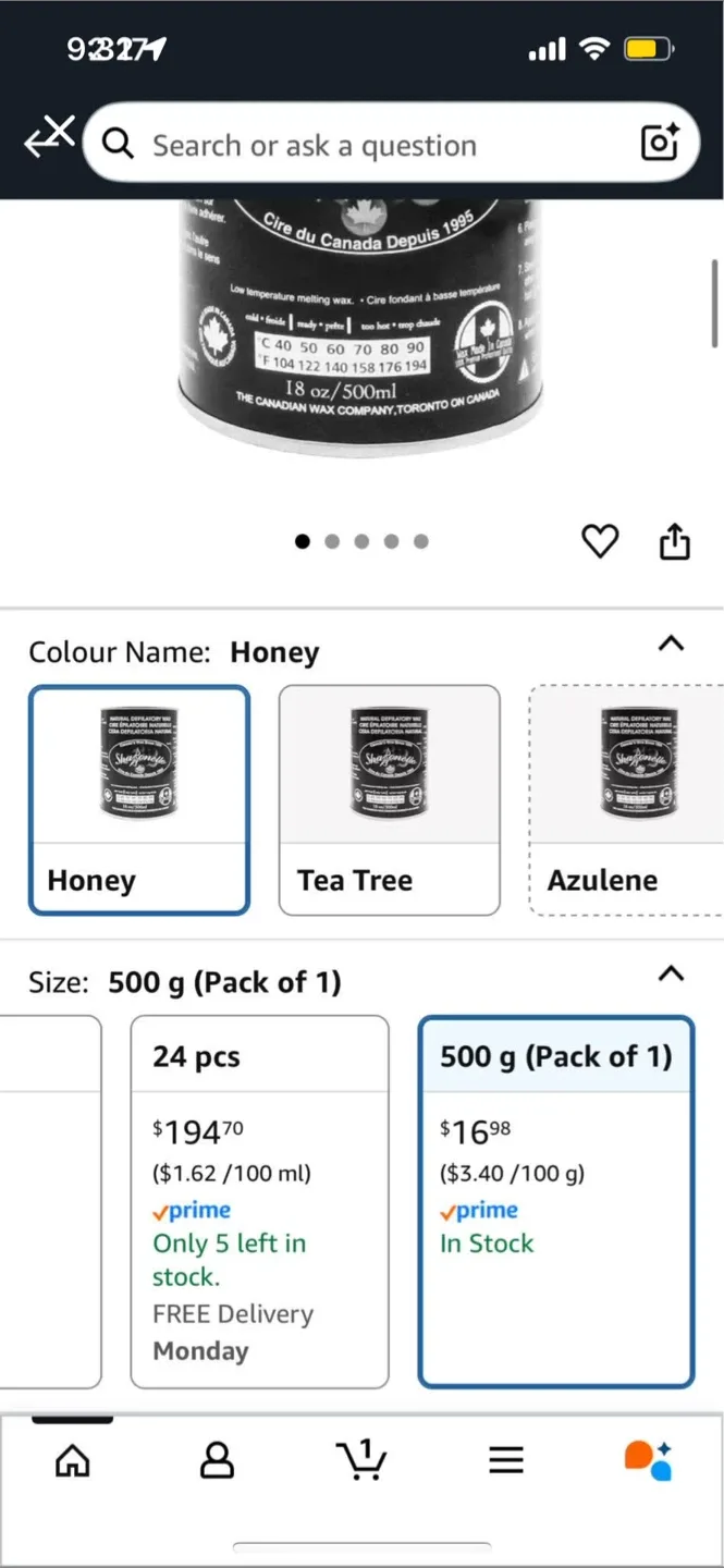 Waxing Kit: Mirucoo Roll, Sharonelle Wax, Amanda Beauty Warmer image indicator(6)