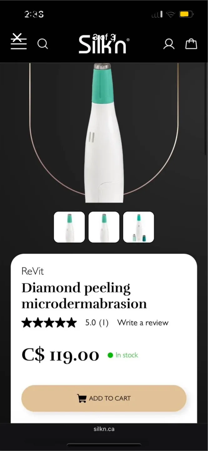 Silk'n ReVit Diamond Peeling Microdermabrasion image indicator(3)