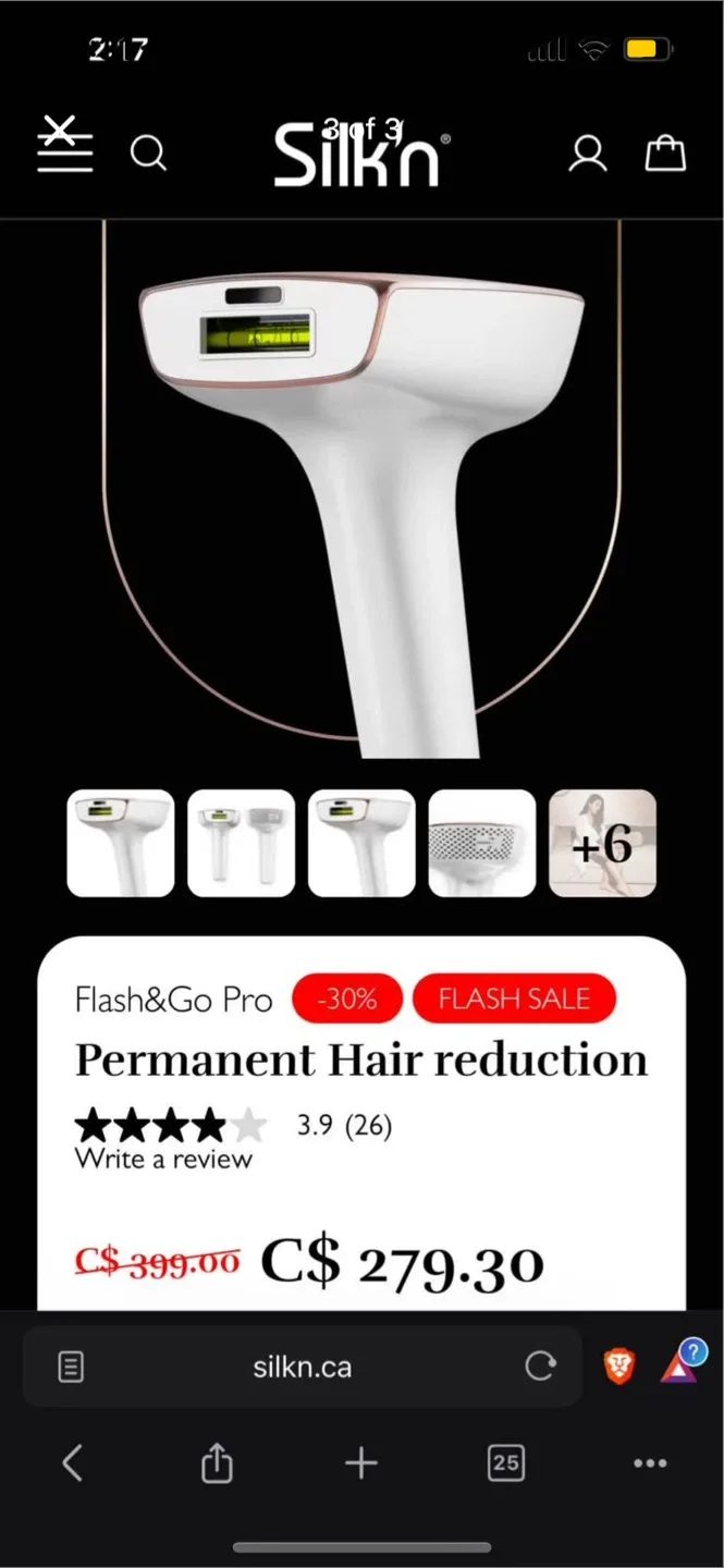 Silk'n Flash&Go Pro Hair Removal Device image indicator(3)