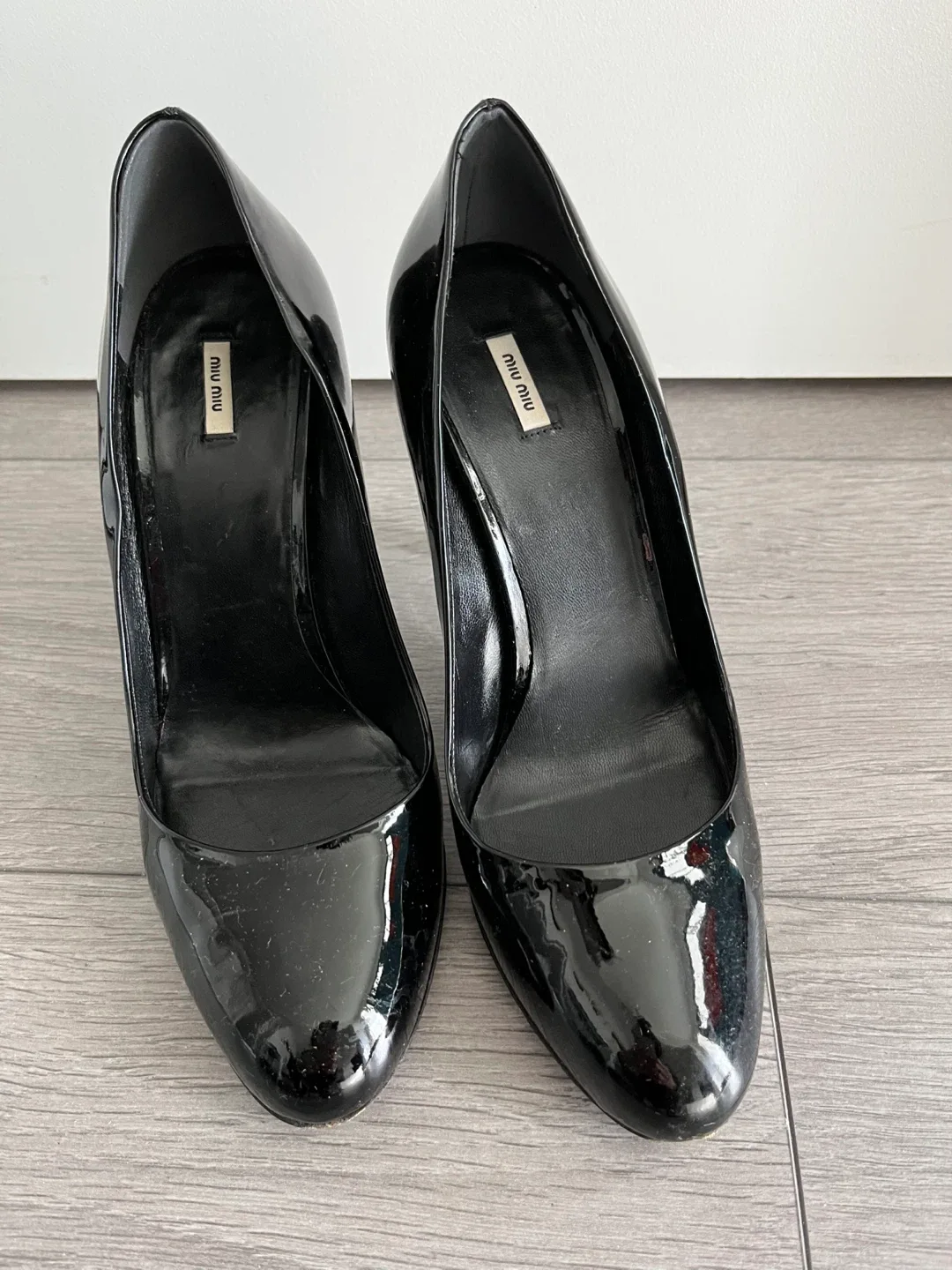 Miu Miu Black Patent Leather Heels