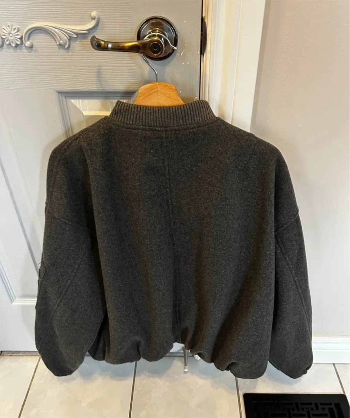 Zara Wool Blend Bomber Jacket, Size M image indicator(2)