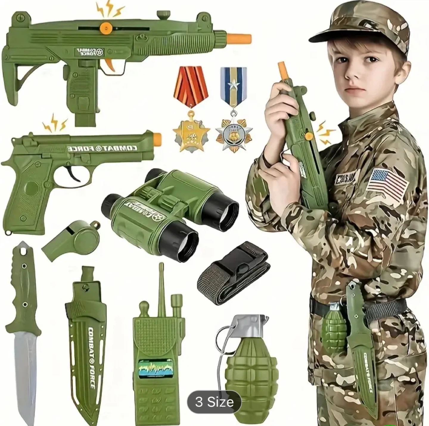 Army soldier’s uniform for kids costume party or Halloween