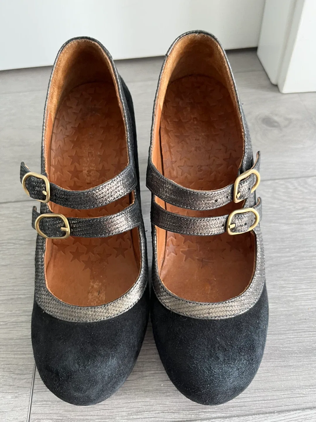 Black Heels with Buckle Straps