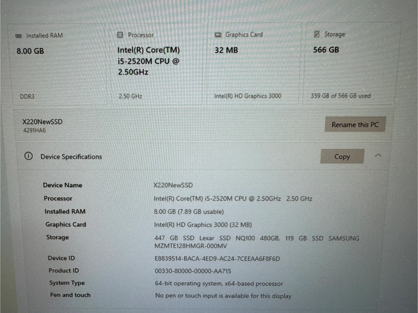 Lenovo ThinkPad X220 Laptop image indicator(4)