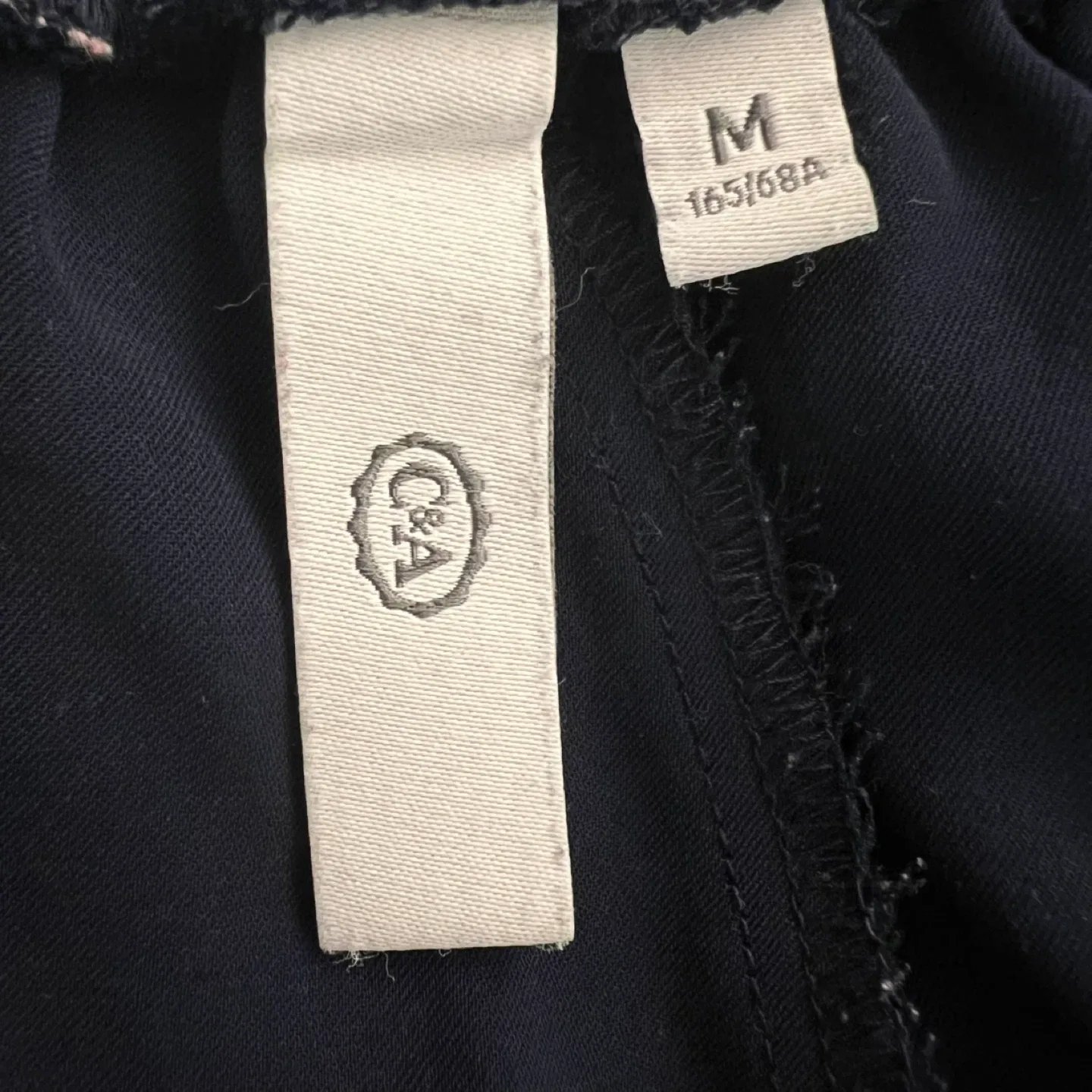 (Retail $88) C&A Navy Blue Wide-Leg Pants with Bow Belt image indicator(3)