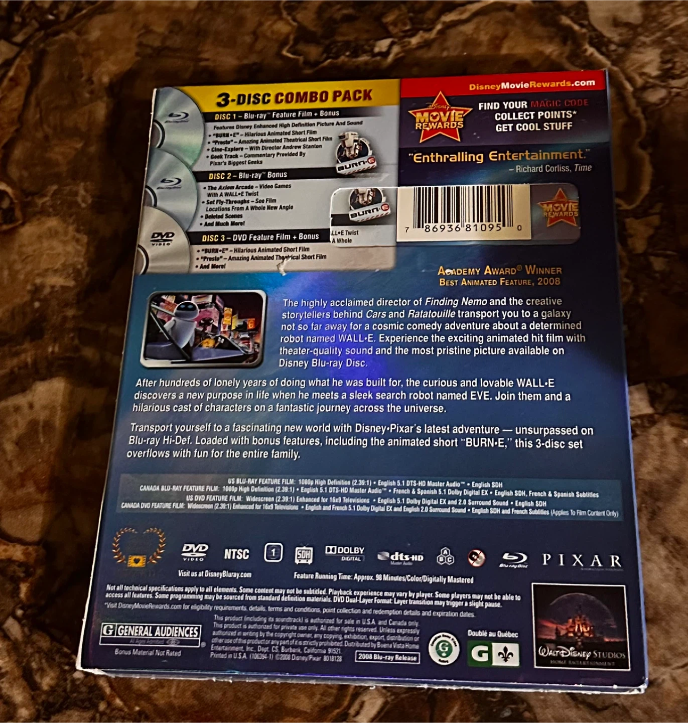 Disney Pixar WALL-E 2-Disc Blu-ray + DVD - photo 2