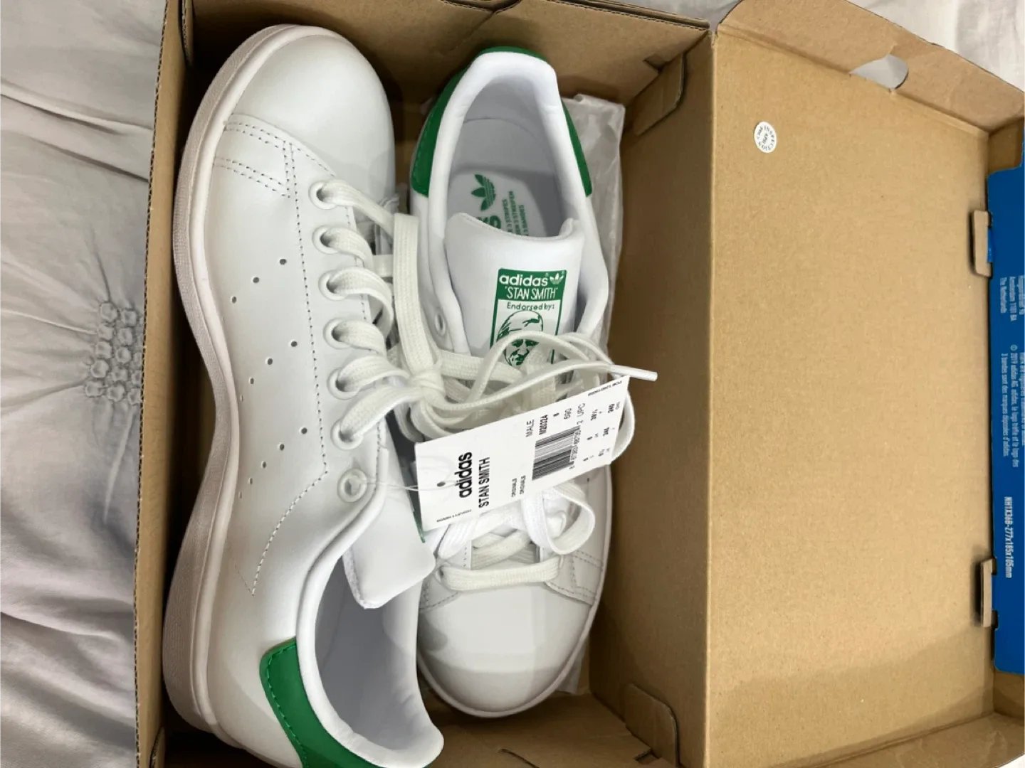 New Adidas Stan Smith White/Green - Size 6 image indicator(6)