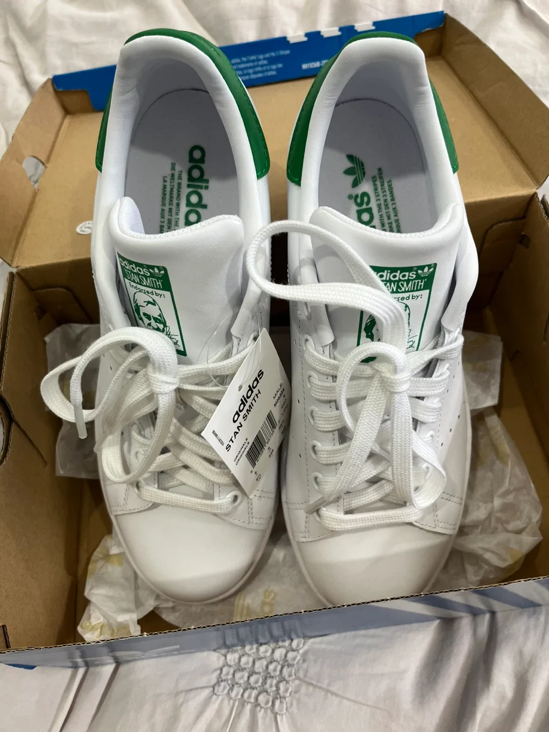 New Adidas Stan Smith White/Green - Size 6 image indicator(4)