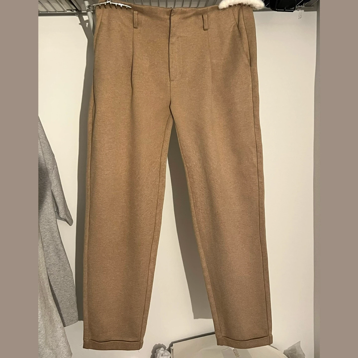 (Retail $149)Hazelnut-colored Wool Blend Tapered Pants