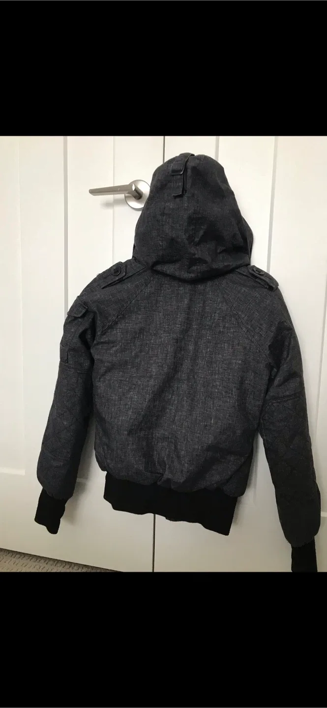 TNA Grey Winter Jacket with Fur Hood image indicator(4)