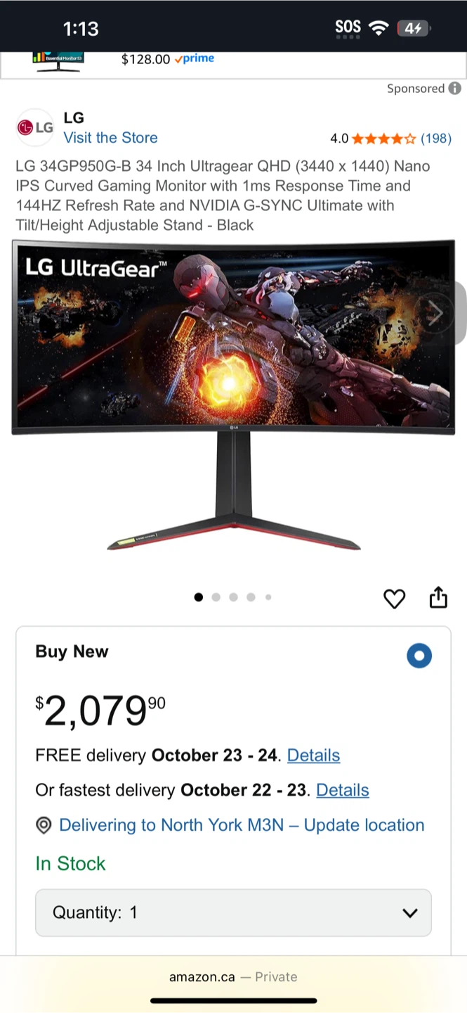 2000$ LG QHD Curved 34” monitor - photo 2
