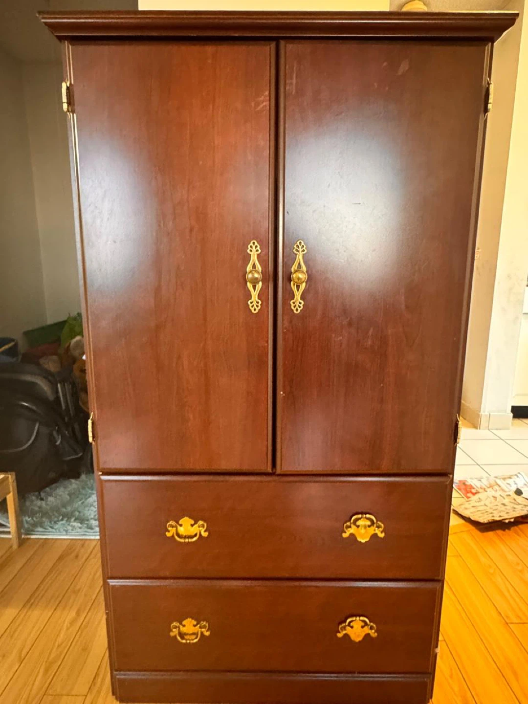 Wooden Armoire with free Drawers