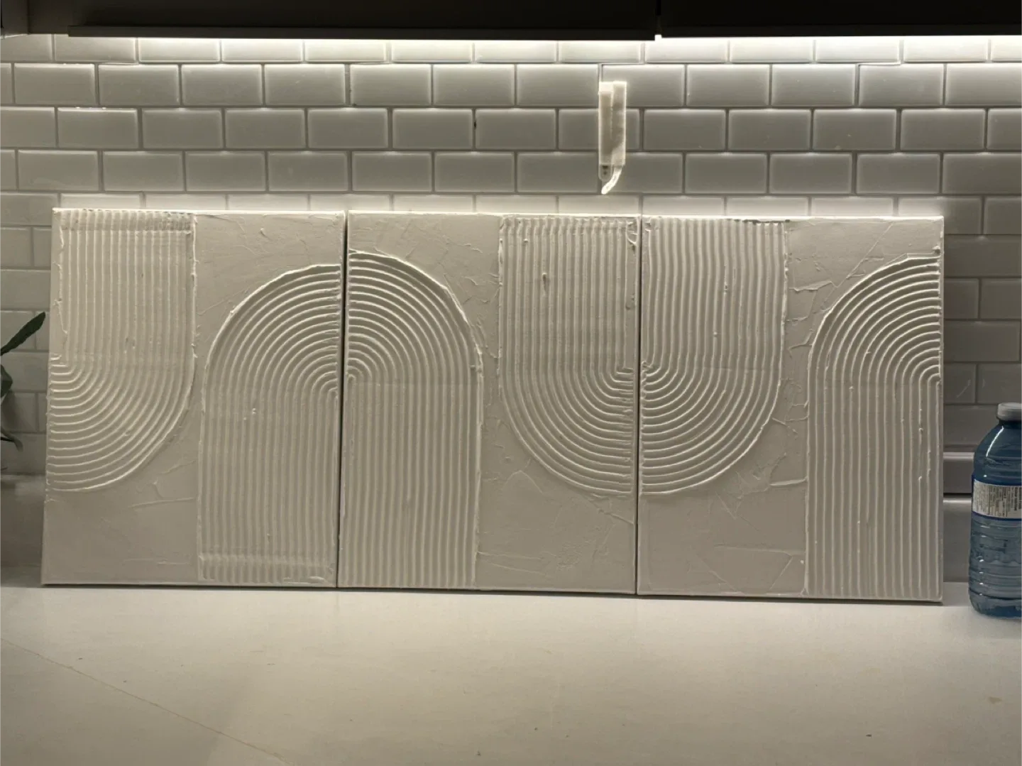 White Textured Wall Art Panels - Set of 4 image indicator(2)