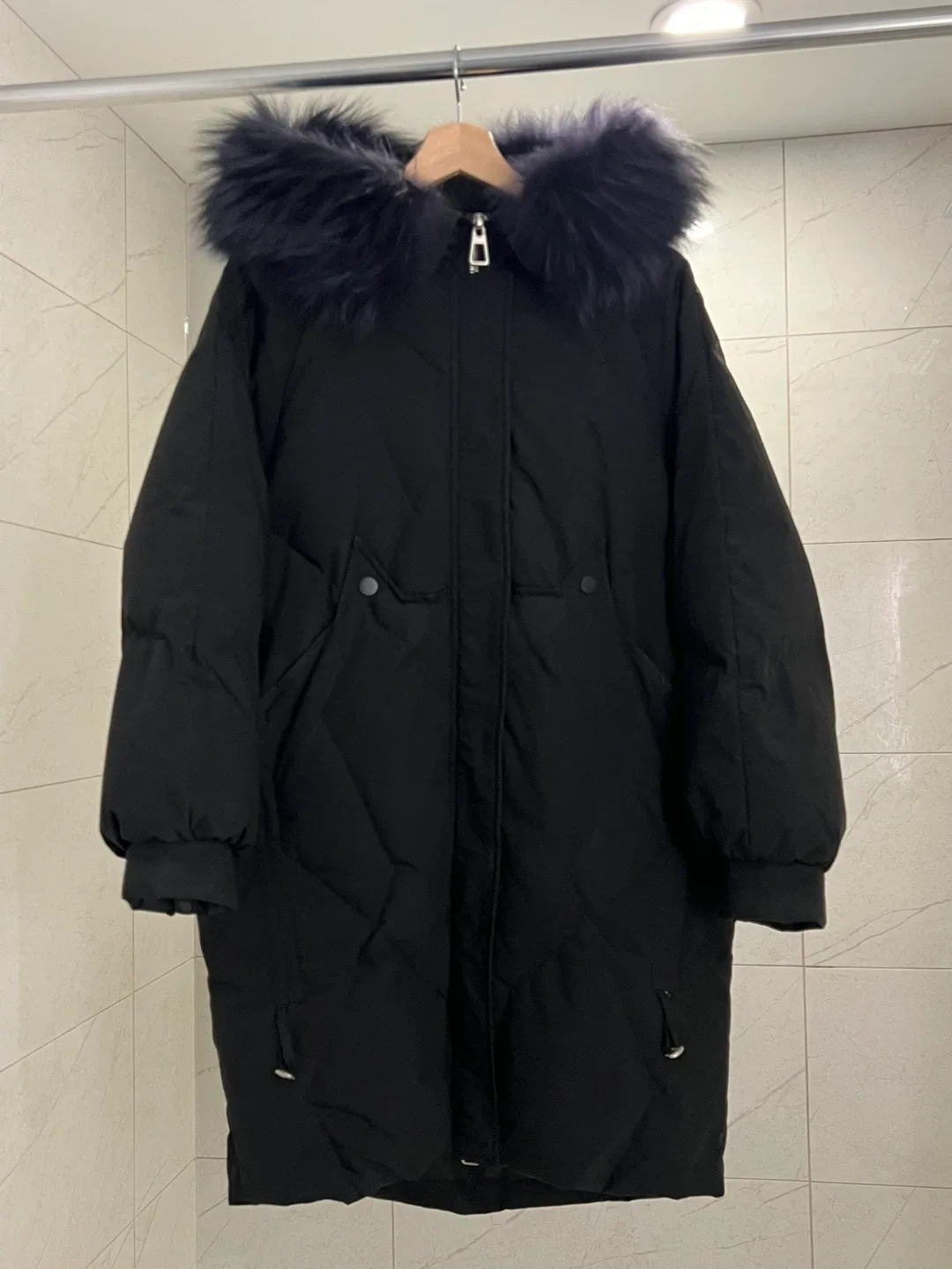 (Retail $279)Designer Brand Black Down Coat/ Jacket image indicator(3)