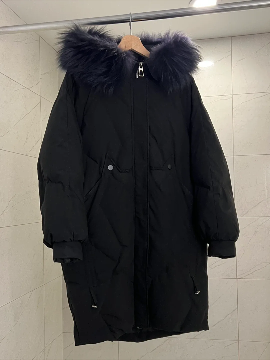 (Retail $279)Designer Brand Black Down Coat/ Jacket image indicator(2)