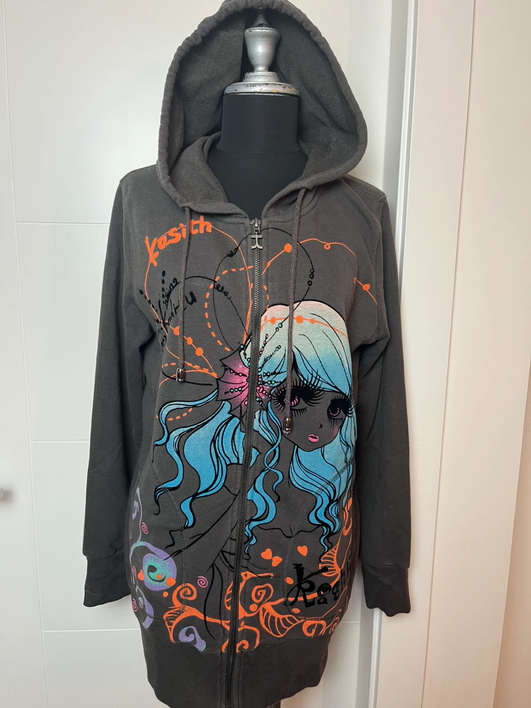 Noun Grey Graphic Hoodie Size M