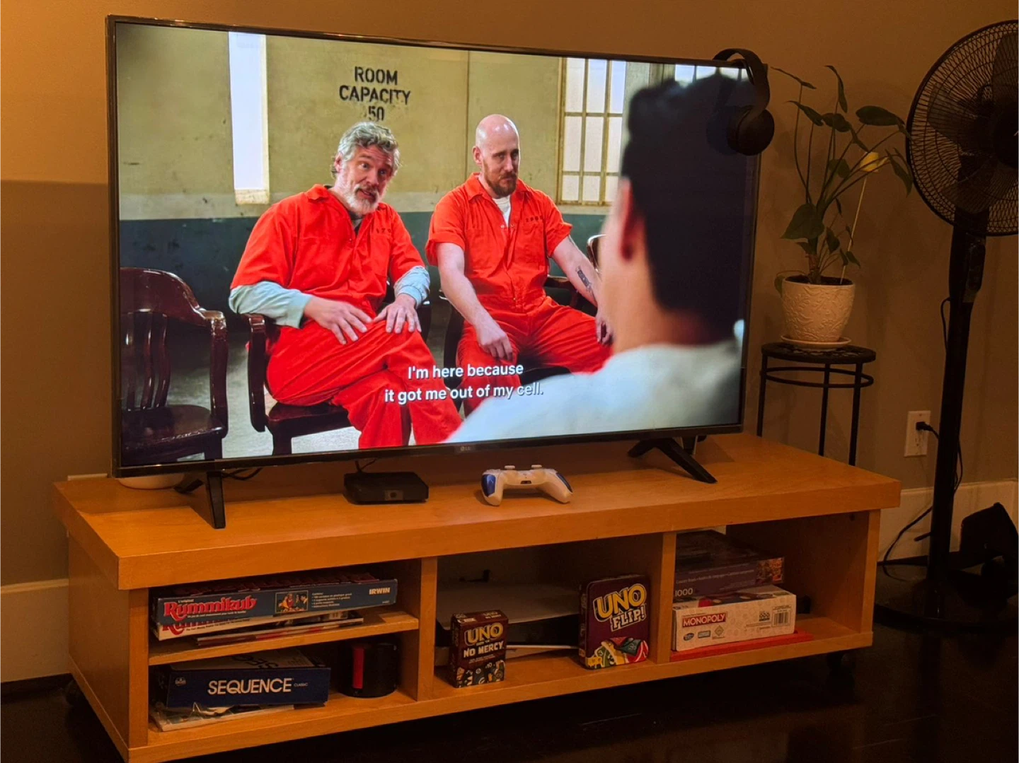 Wooden TV Stand with Storage - photo 2