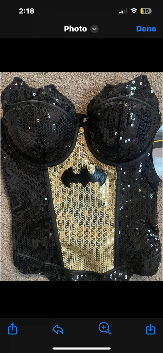 Batman Sequin Corset Top