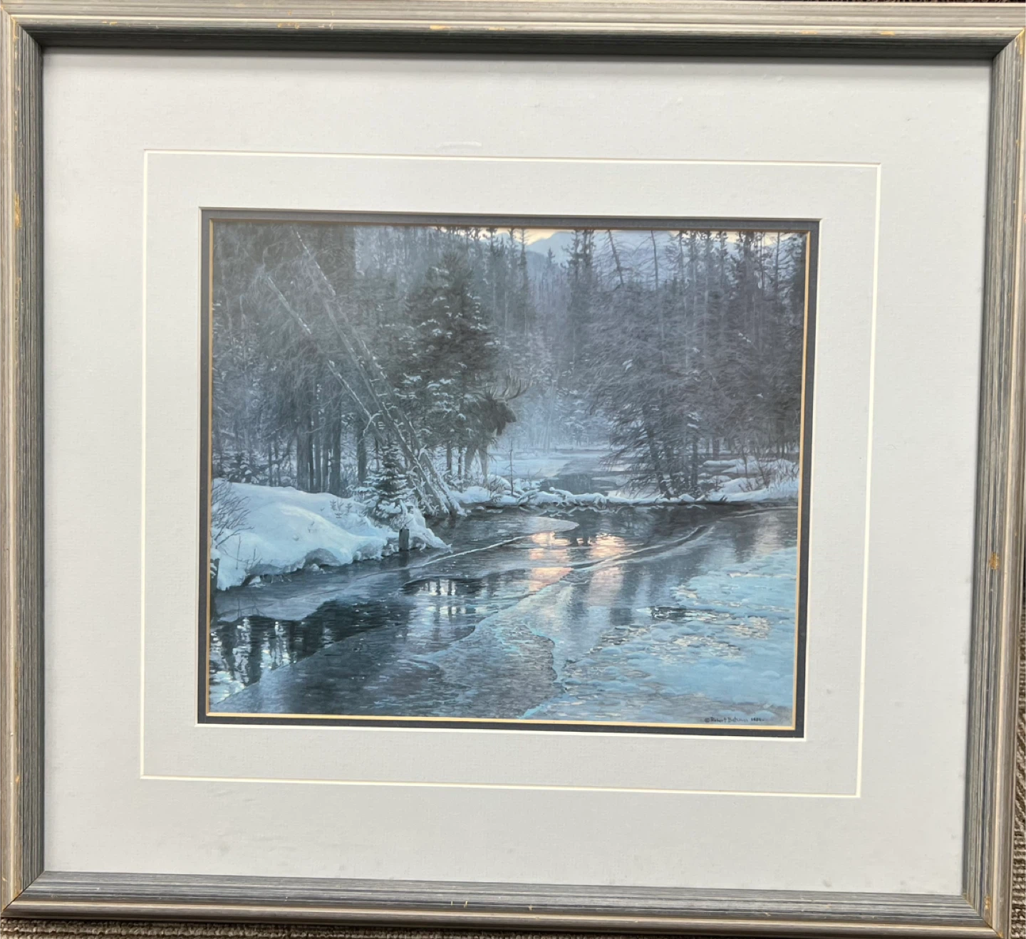 1948 art wall decor by Robert Bateman WINTER SUNSET - MOOSE - photo 3