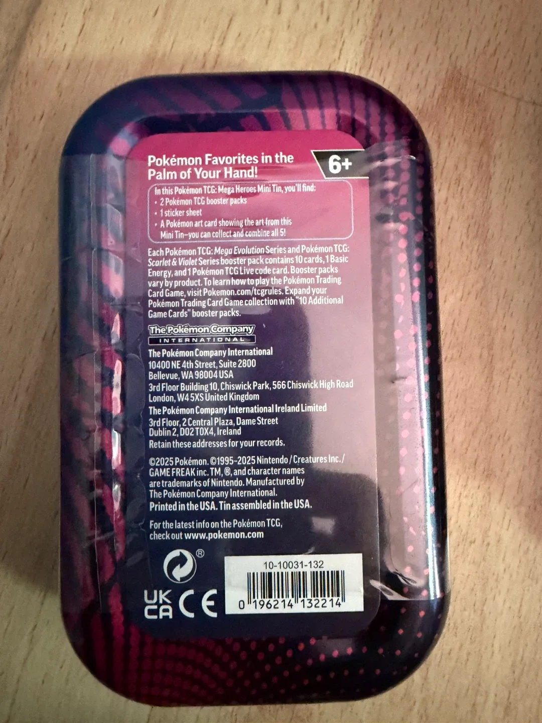 Pokemon TCG Mega Evolution Mega Heroes Mini Tin image indicator(2)