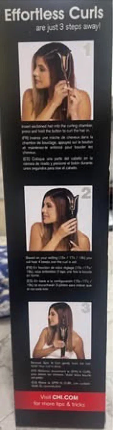 CHI Spin n Curl Ceramic Rotating Curler 1" image indicator(2)