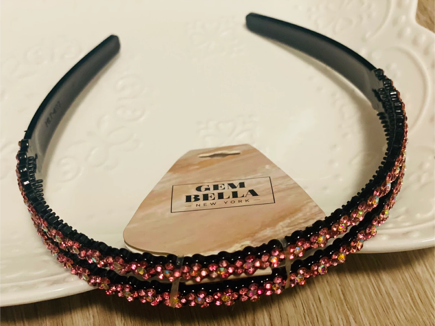 New Gem Bella New York Pink Rhinestone Headband