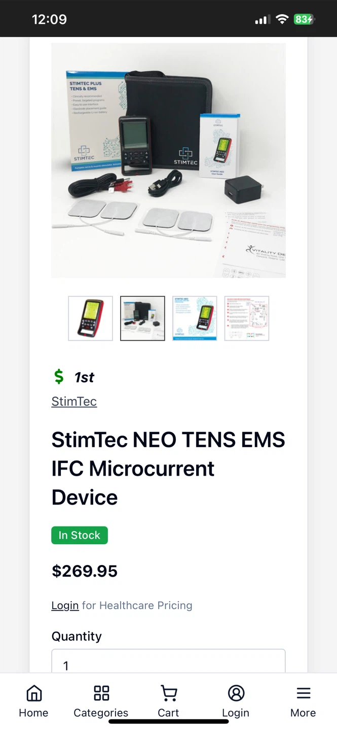 StimTec NEO TENS EMS IFC Microcurrent Device - photo 2