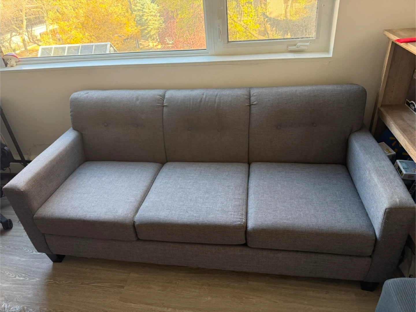 Grey Three-Seat Sofa - photo 2