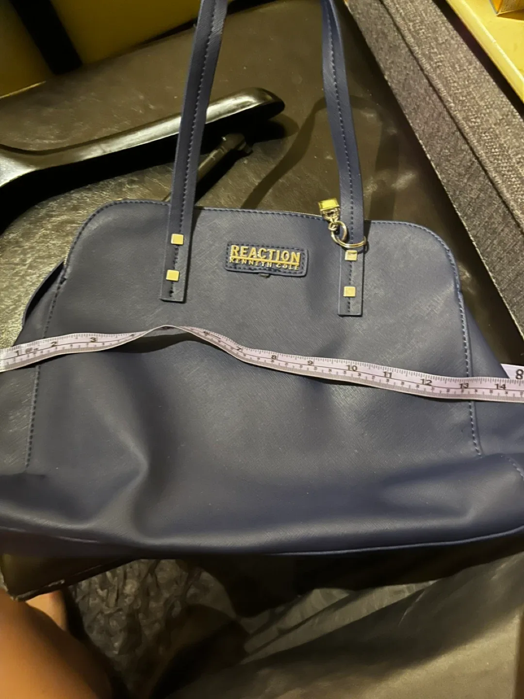 Reaction Kenneth Cole Navy Blue Tote Bag thumbnail