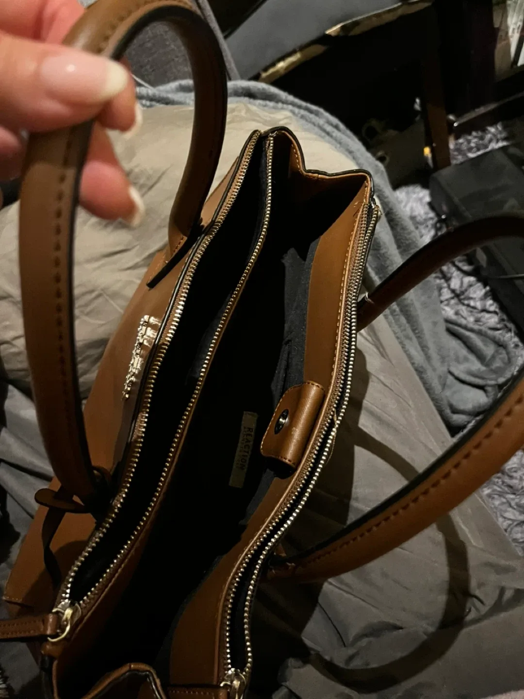 Reaction Kenneth Cole Brown Satchel image indicator(5)