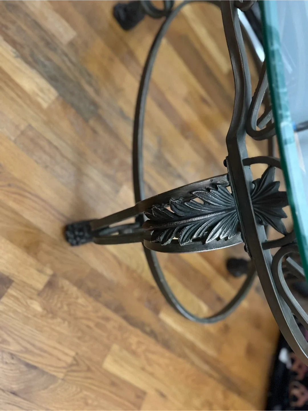 Glass Top Coffee Table with Metal Base image indicator(6)