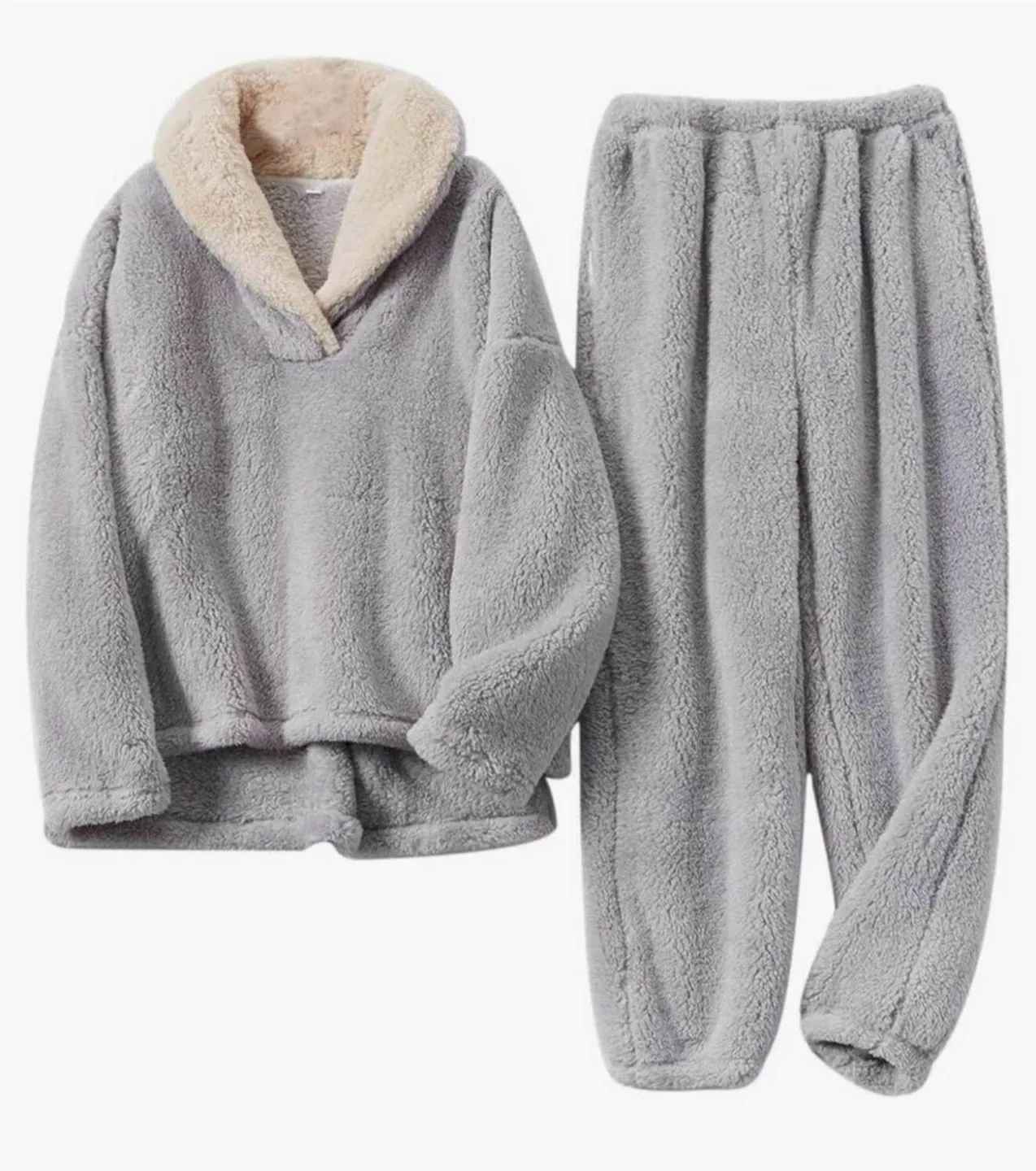 Fuzzy Plush Pajama Set - Cozy & Warm image indicator(2)