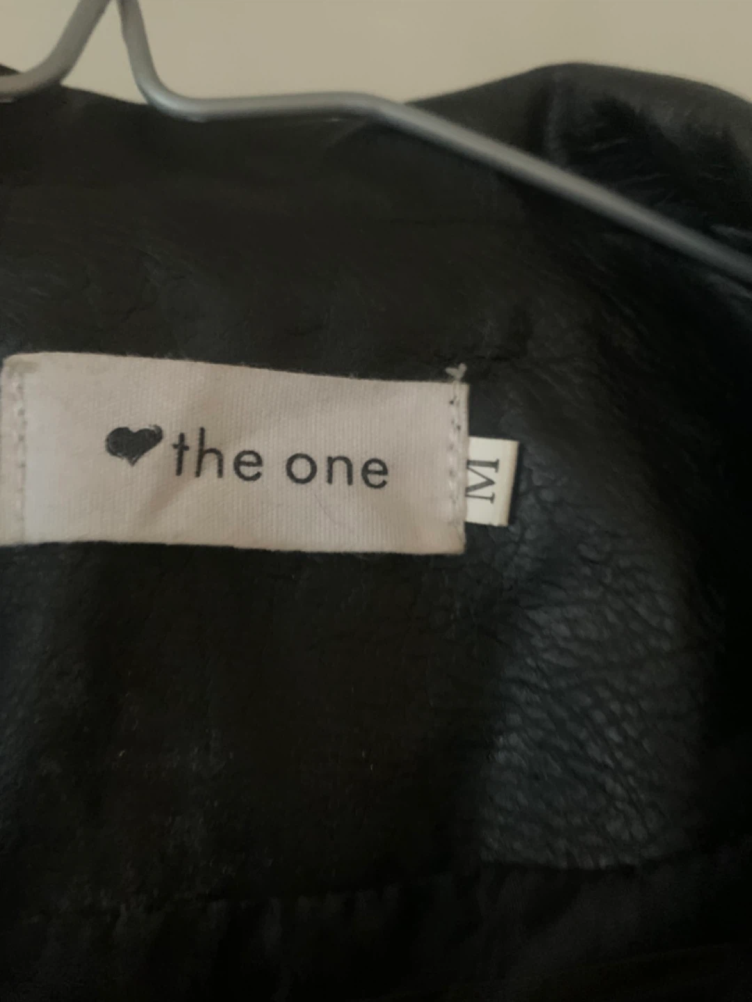 The One Black Faux Leather Jacket - Size M - photo 3