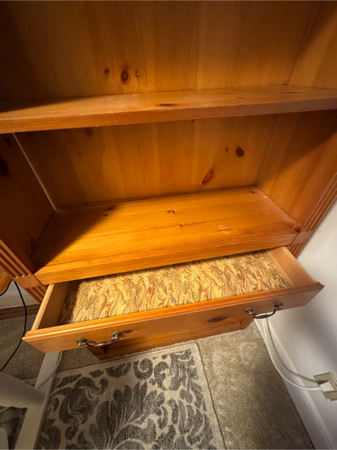 Wooden Bookcase with Drawer - photo 2