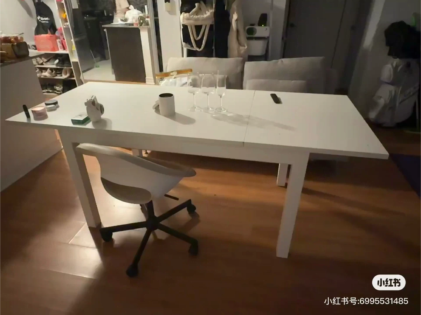 IKEA LANEBERG Extendable Dining Table - White