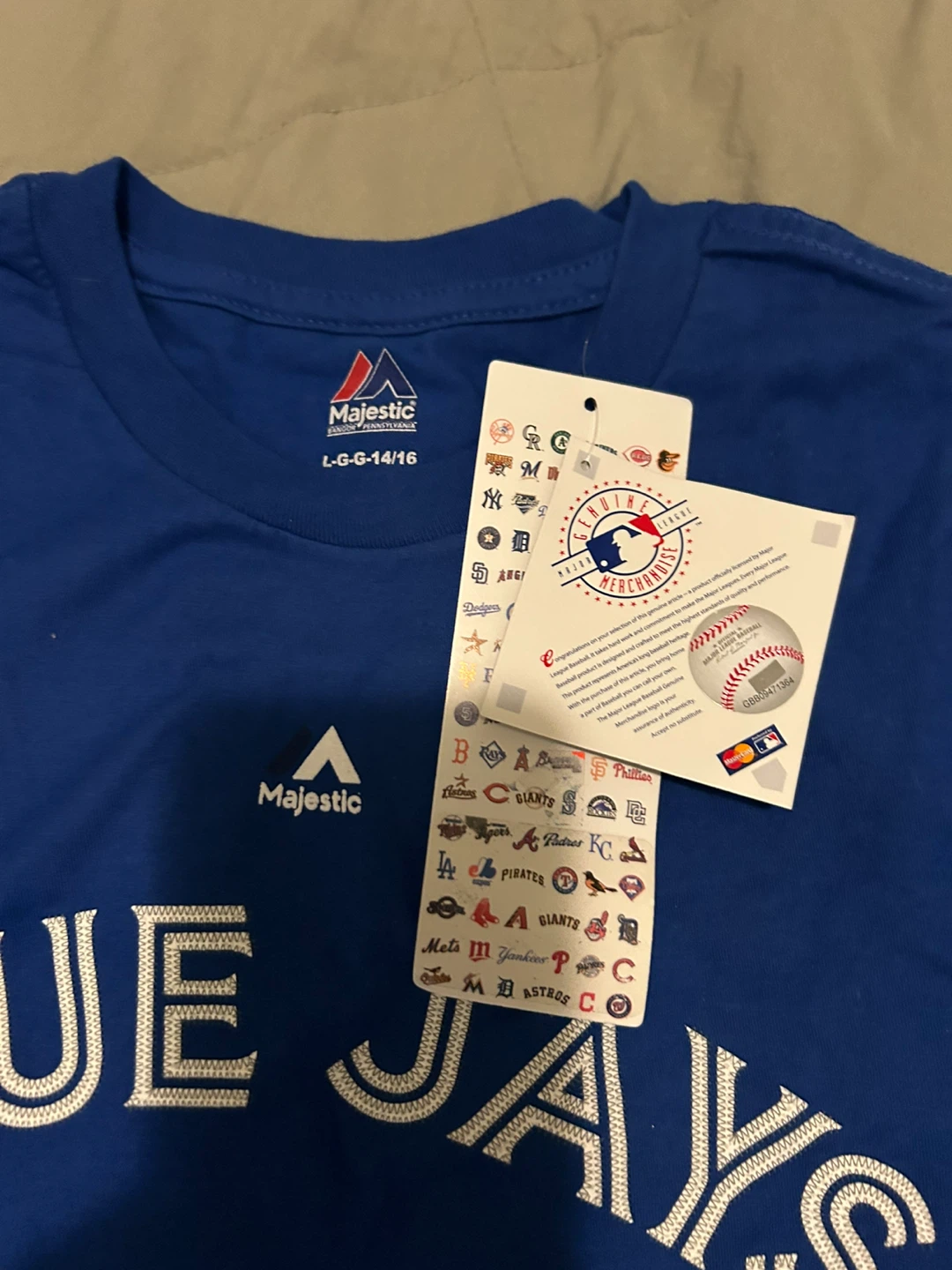 Majestic Blue Jays T-Shirt - Size L (14/16) - photo 2