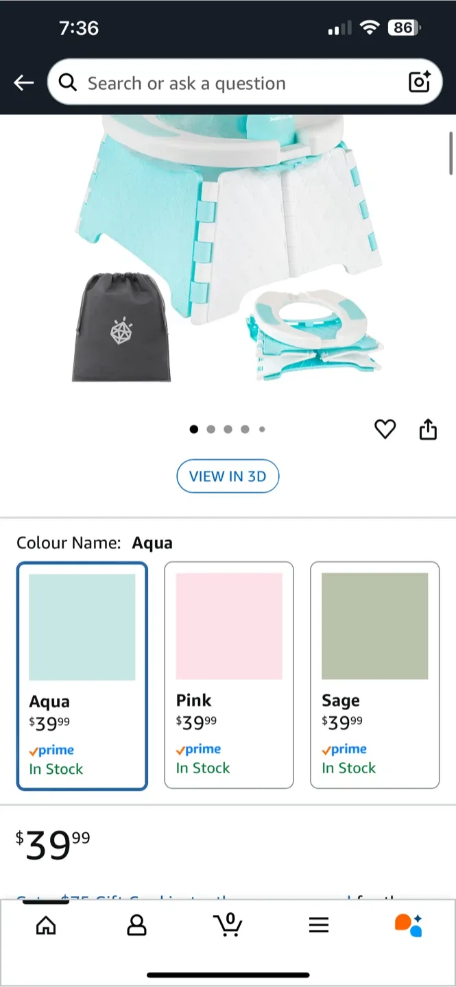 Joolbaby Travel Potty Chair - Aqua - 18m+ image indicator(3)