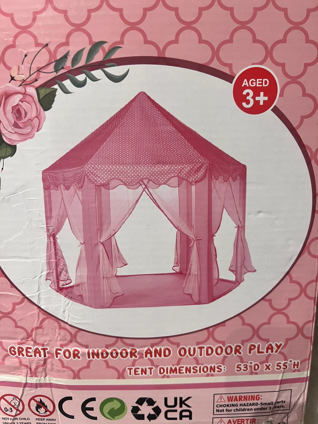 Princess Castle Play Tent - Ages 3+