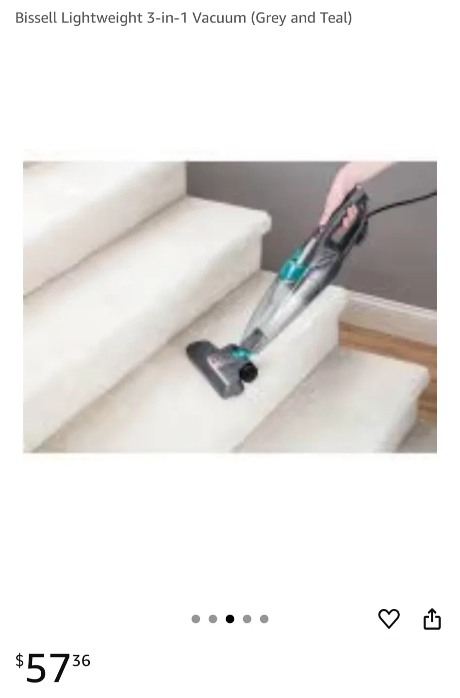 Bissell Lightweight 3-in-1 Vacuum (Grey and Teal) image indicator(2)