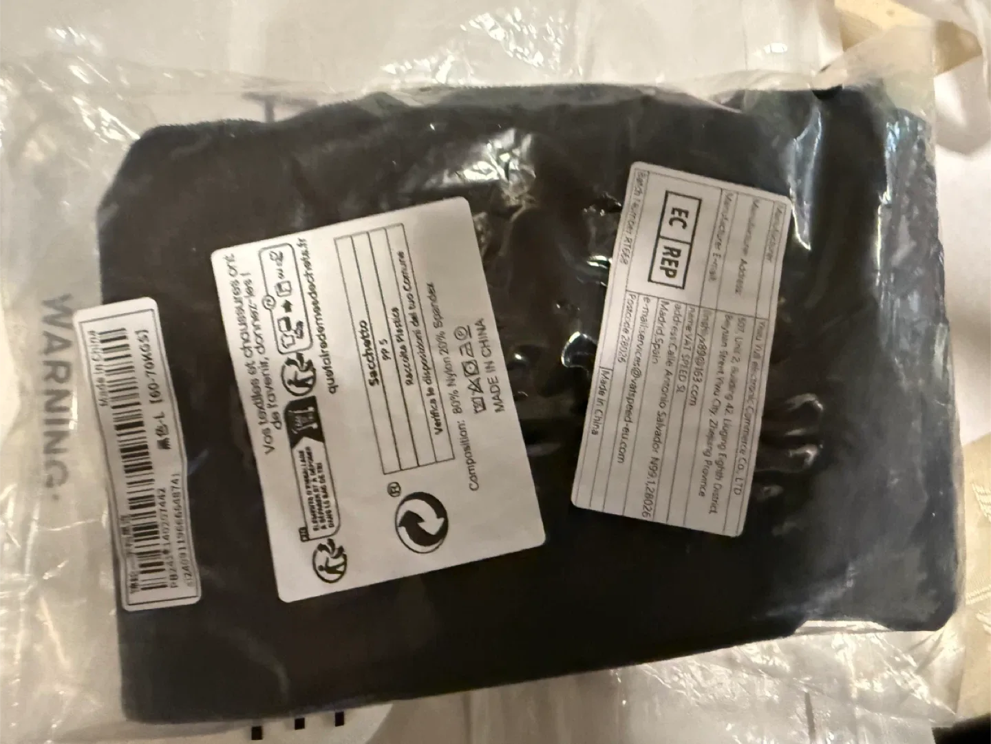 2New Black & Beige Fleece Lined Leggings - Size L image indicator(4)