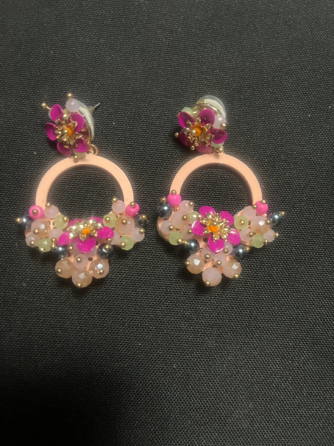 Floral Beaded Earrings thumbnail