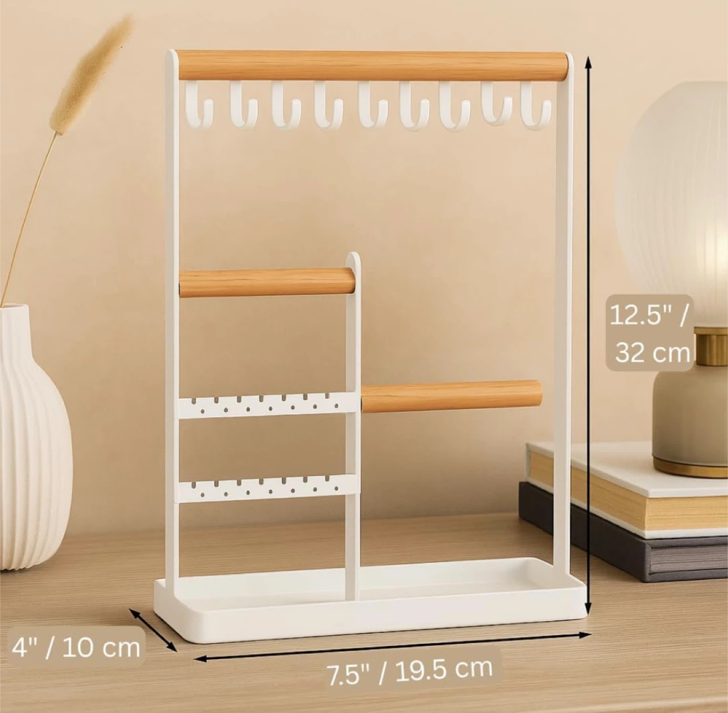 #cleanout White & Wood Jewellery Stand - photo 3