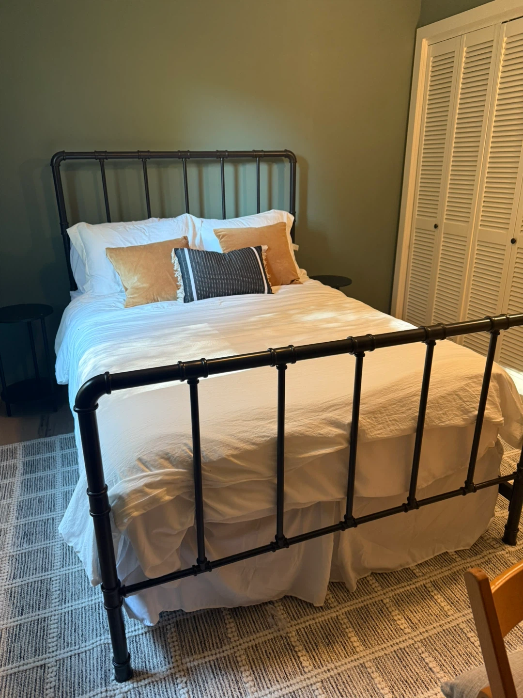 Bed with Black Bed Frame