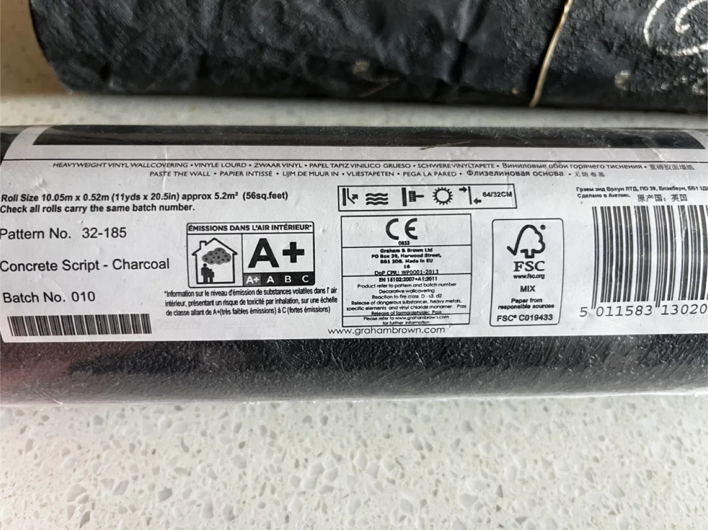 Graham & Brown Concrete Script Wallpaper - New! image indicator(3)